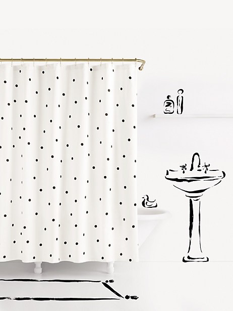 Deco Dot Shower Curtain Kate Spade, Dot Swirl Shower Curtain