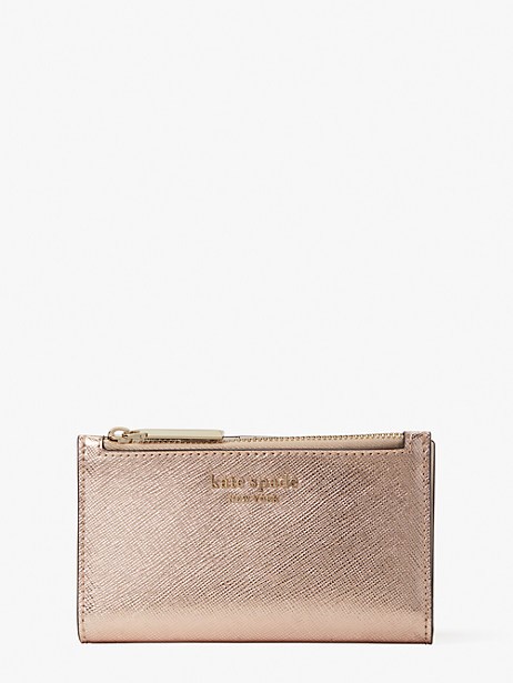 Spencer Metallic Small Slim Bifold Wallet