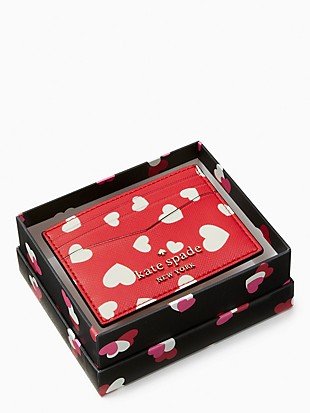 staci heart pop printed boxed small card holder