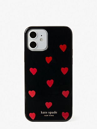 glitter heart iphone 12/12 pro case