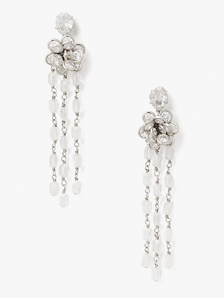 jeweled rosette statement earrings