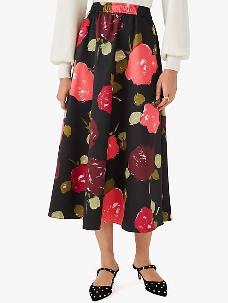 just rosy faille skirt