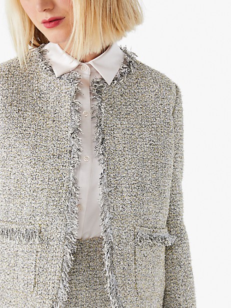 metallic tweed jacket