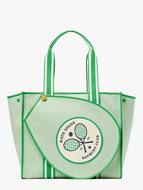 courtside canvas large tennis tote