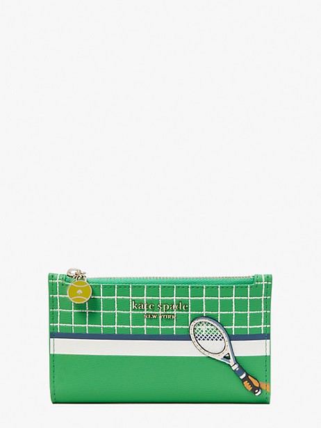 courtside small slim tennis bifold wallet