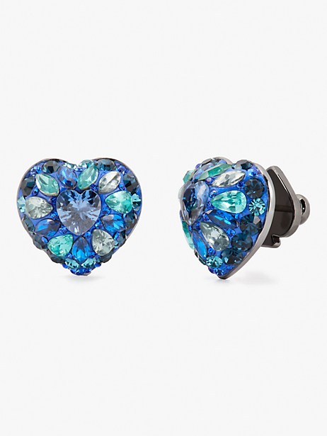 something sparkly heart clay pavé studs