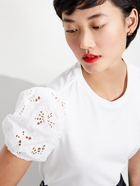 butterfly eyelet tee