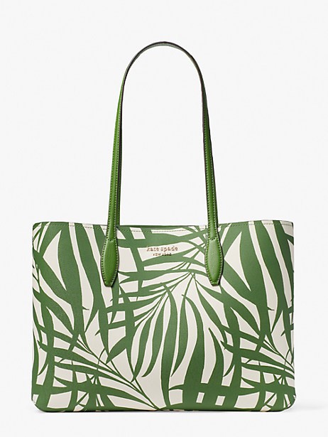 all day palm fronds large tote