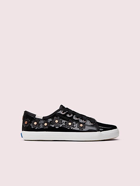 keds kids x kate spade new york kickstart floral patent leather youth sneakers