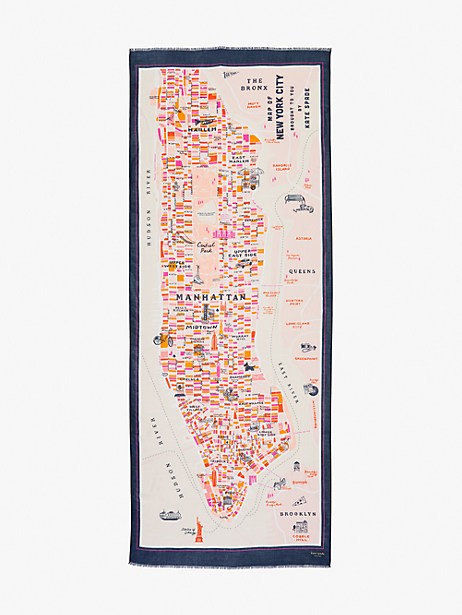 nyc map oblong scarf