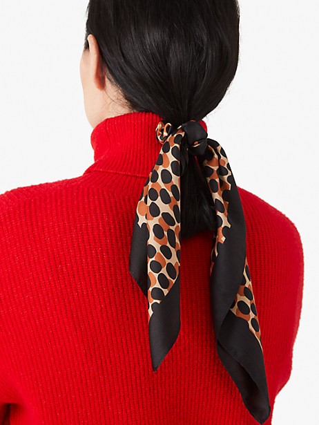 dotty leopard hair tie & bandana set