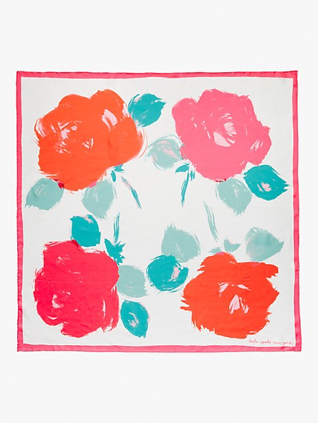just rosy silk square scarf