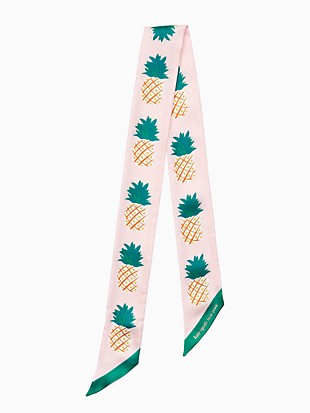 pineapple silk skinny scarf
