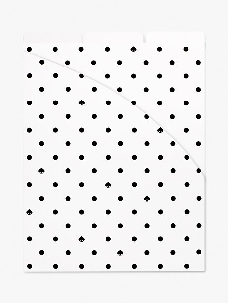 black spade dot vertical file folder set