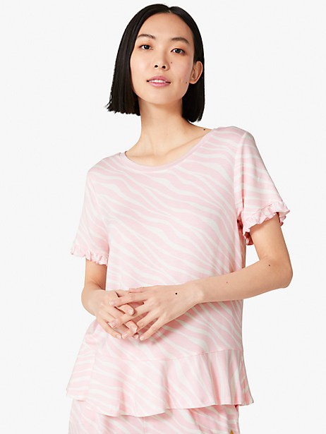 french terry short-sleeve lounge top