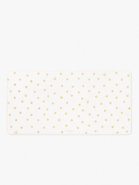 gold dot with script desk pad