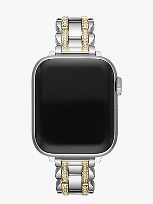 pavé glitz two-tone stainless steel 38/40mm band for apple watch®