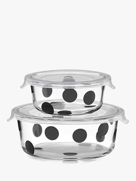 deco dot 2pc round food storage containers