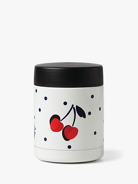 vintage cherry dot insulated food container