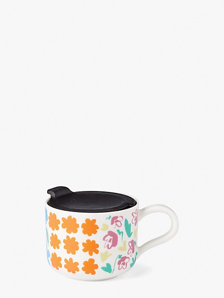 Floral Field Comfort Mug With Lid