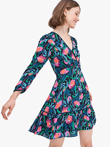 floral swirl dress