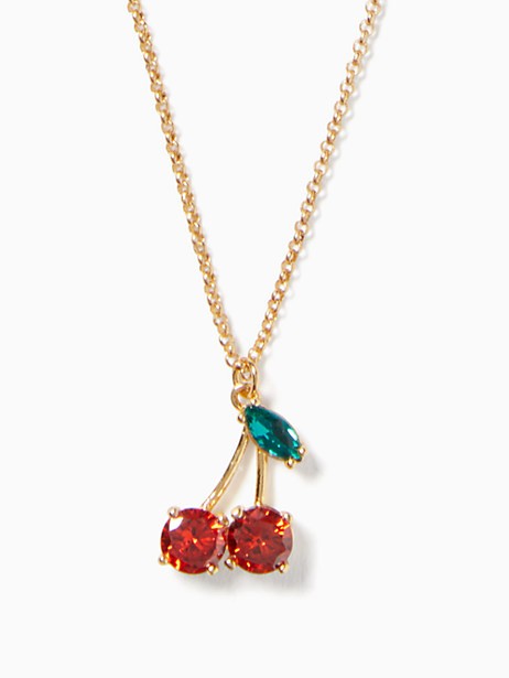 cherry mini pendant necklace