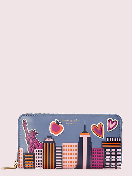 scenic route nyc zip-around continental wallet
