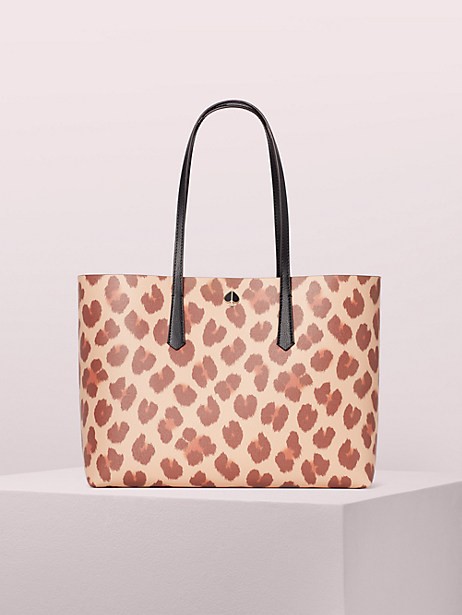 molly leopard large tote
