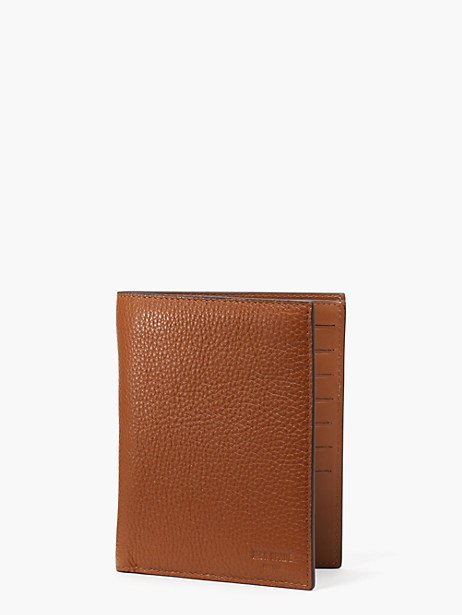 pebbled leather travel wallet