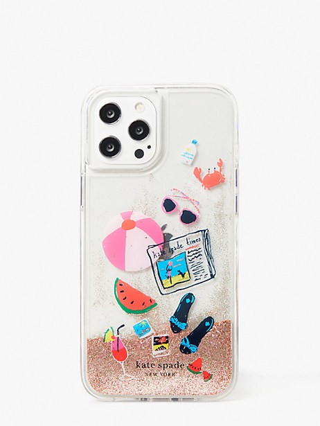 pool party liquid glitter iphone 12 pro max case | Kate Spade New York