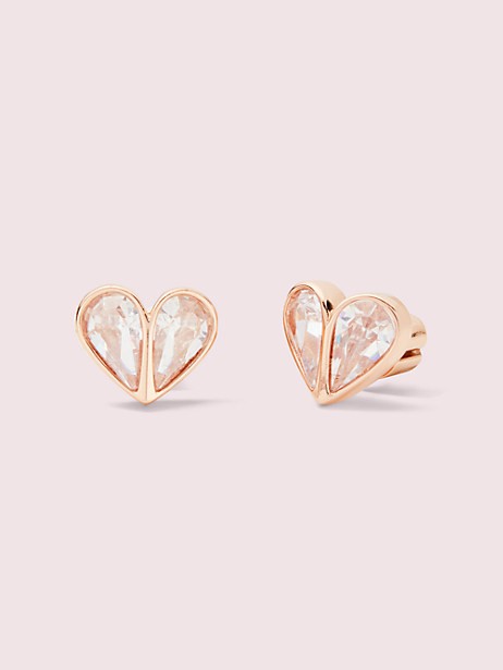 Rock Solid Stone Small Heart Studs